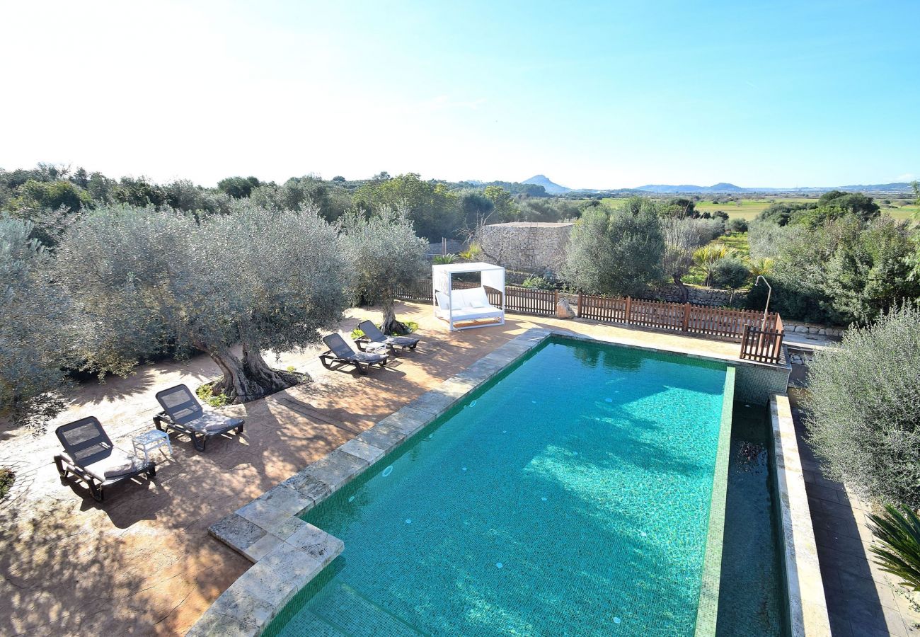 Swimming pool with views of the countryside